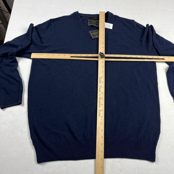 Jos A Bank Reserve Mens Cashmere Wool Blend Sweater NWT Navy Blue Size Large - Picture 5 of 10